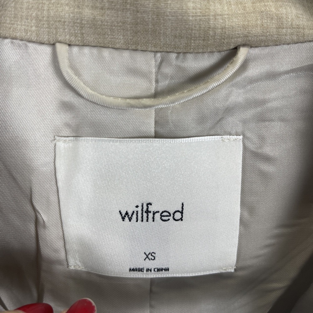 Wilfred Aritzia Oversized Blazer Beige Womens Size XS Office Preppy Old Money - Picture 5 of 16